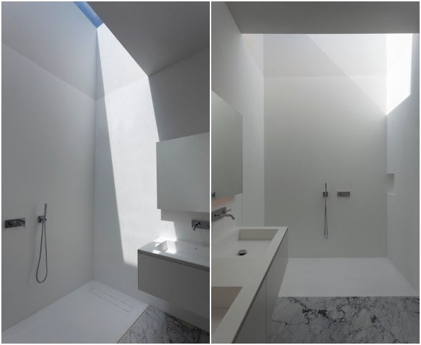 baños con lucernario Aluminum House
