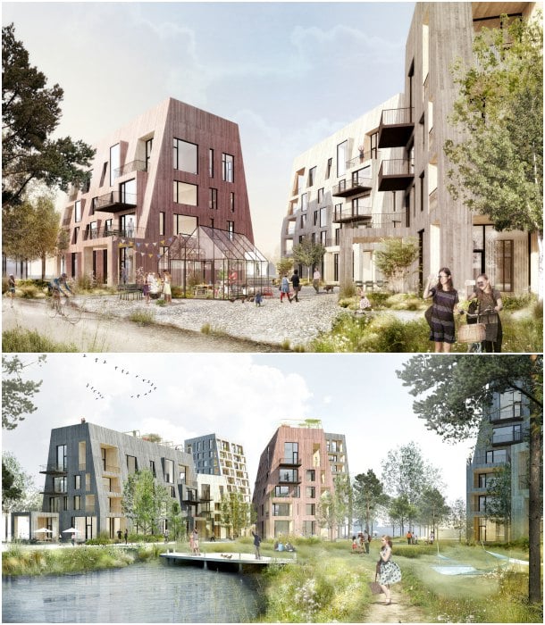 bloques residenciales madera Örebro