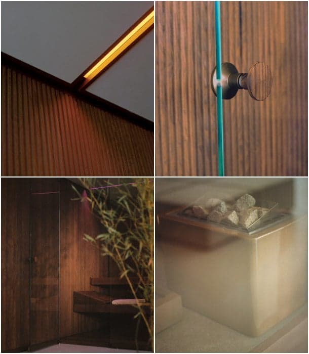 cabina de sauna seca - detalles
