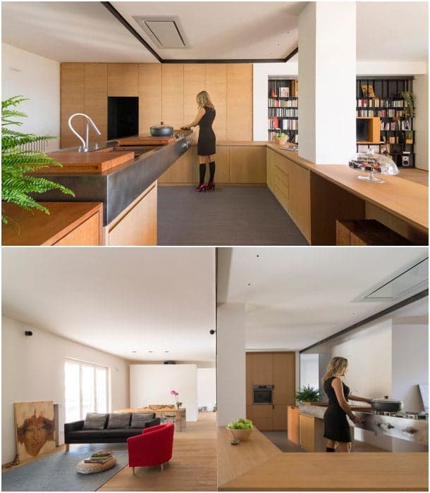 cocina abierta apartamento moderno