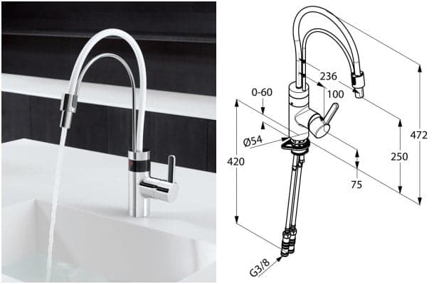 grifo mezclador de cocina E-GO