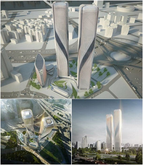 rascacielos puerta Hangzhou