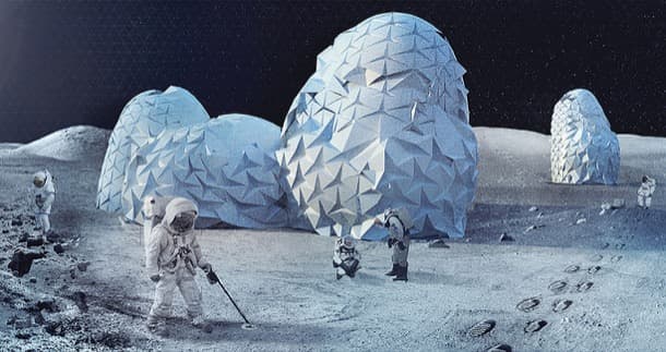 testlab vivienda lunar por impresión 3D
