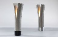 Release: lámpara de mesa hecha con hormigón