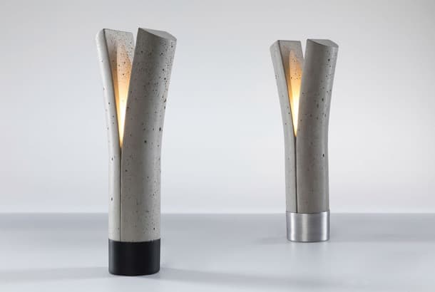 Lámpara de cemento diseñada por Dror Kaspi