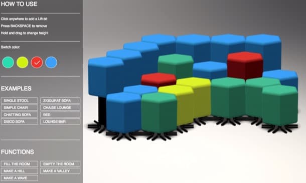 herramienta configuracion sofa futurista LiftBit