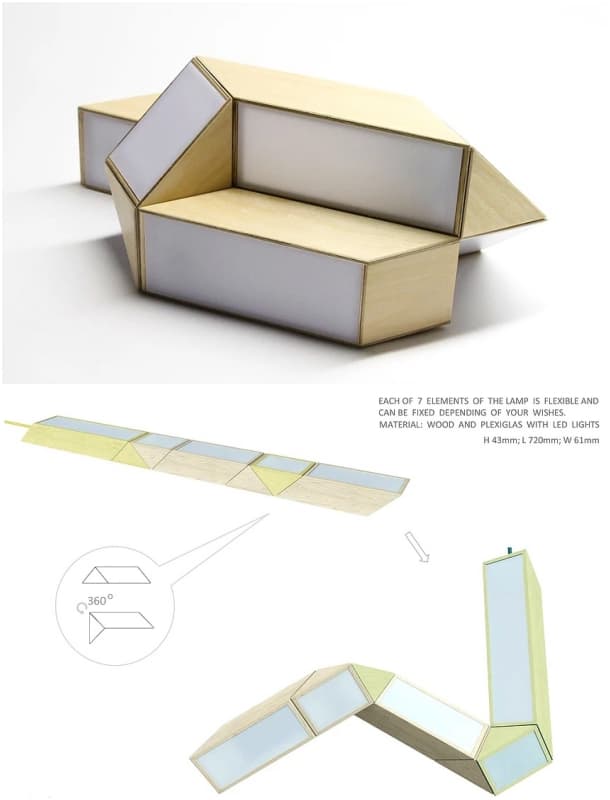 5+5 lámpara transformable LED Oikimus Design