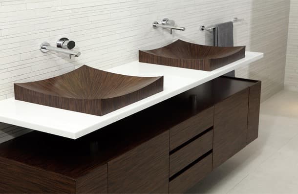 lavabo de chapa de madera Laguna Pure aLegna