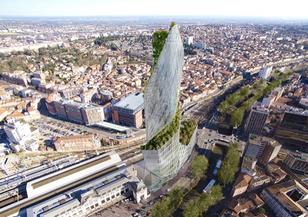 vista aerea Occitanie Tower Daniel Libeskind Toulouse