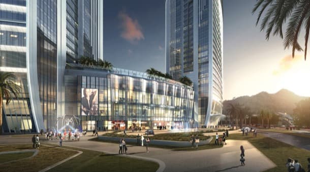 accesos complejo Novotown Hengqin Aedas