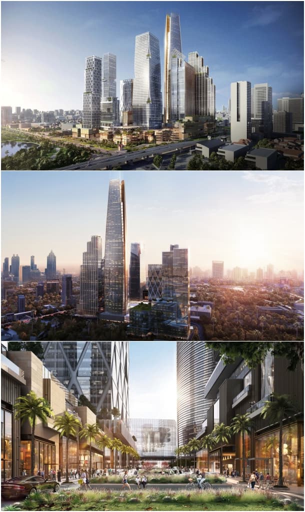 renders urbanización One Bangkok SOM Architects