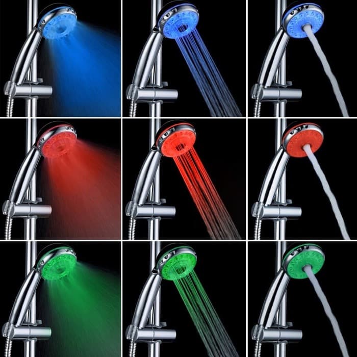 ducha LED según temperatura