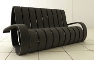 Velvet: cuando una espiral de madera crea el sofá