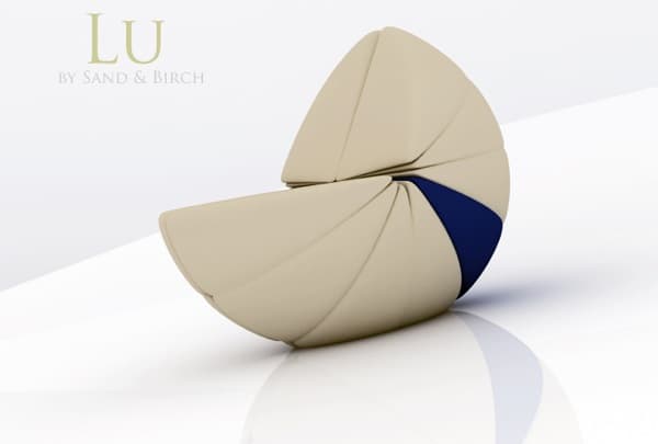 LU moderno asiento Sand Birch