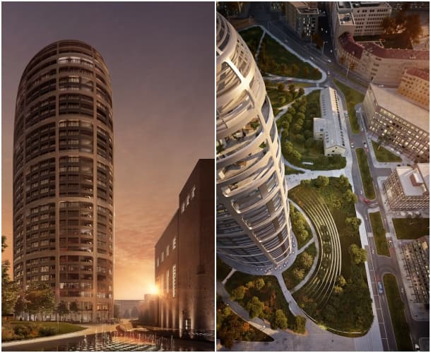 renders torres Sky Park Bratislava ZHA