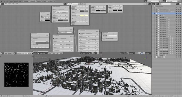 interfaz SceneCity en Blender