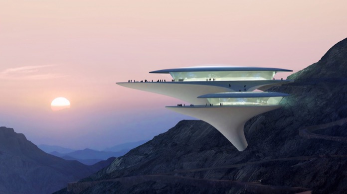 observatorio de Zaha Hadid Architects en Trojena